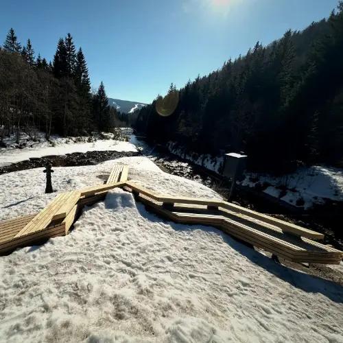 Bench at the confluence