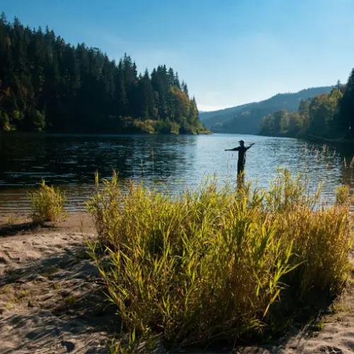 Fishing on the Labská Dam