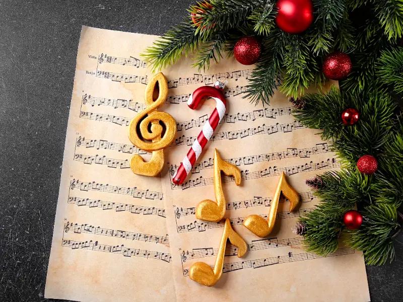 Singing carols by candlelight